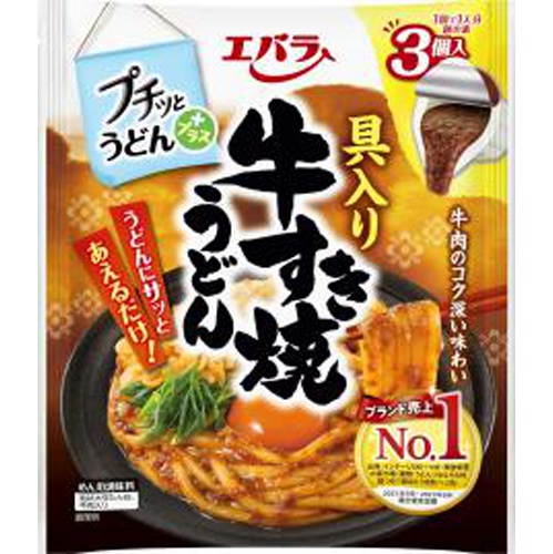 エバラ プチッとうどんプラス 具入り牛すき焼うどん □お取り寄せ品 【購入入数１２個】