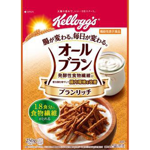 ケロッグ オールブラン ブランリッチ２５０ｇ 【今月の特売 嗜好食品】 □お取り寄せ品 【購入入数６個】