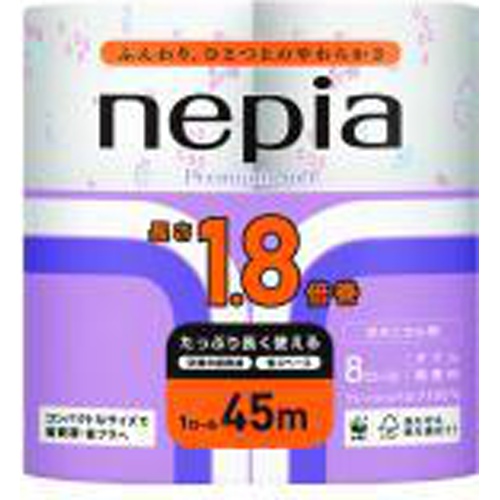 ネピア プレミアムＴＲ１．８倍８ＲＷボタニカル柄 □お取り寄せ品 【購入入数８個】