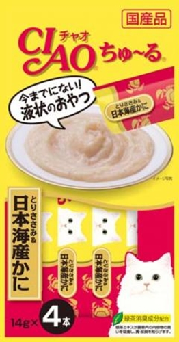 いなば チャオちゅ～る日本海産かに １４ｇ×４ □お取り寄せ品 【購入入数４８個】