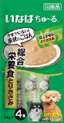 いなば 犬ちゅ～る総合栄養食ささみ １４ｇ×４本 □お取り寄せ品 【購入入数４８個】