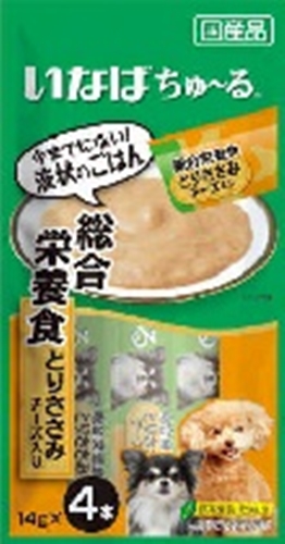 いなば 犬ちゅ～る総合栄養食チーズ １４ｇ×４本 【今月の特売 ペット関連】 □お取り寄せ品 【購入入数４８個】