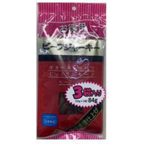石垣 ＲＪ８４ビーフジャーキー３袋 ８４ｇ 【今月の特売 菓子】 □お取り寄せ品 【購入入数１６個】