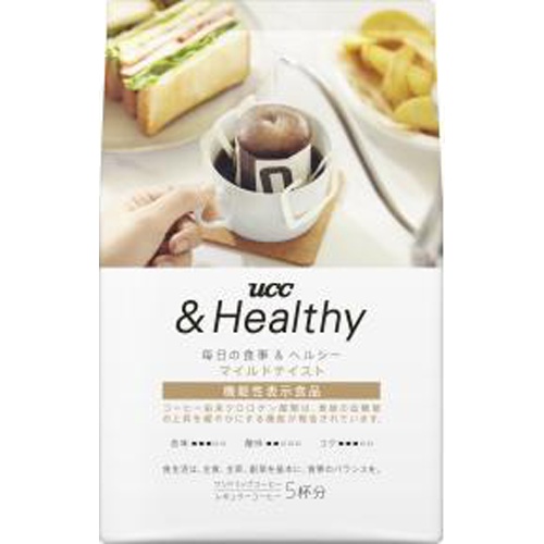 ＵＣＣ ＆Ｈｅａｌｔｈｙマイルドドリップ５袋 □お取り寄せ品 【購入入数１２個】