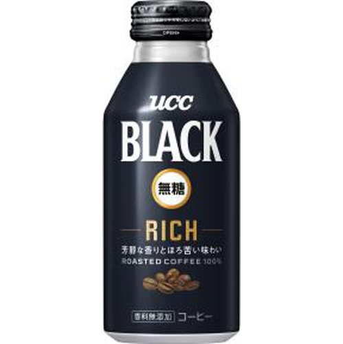ＵＣＣ ブラック無糖ＲＩＣＨ Ｂ缶３７５ｇ  【購入入数２４個】