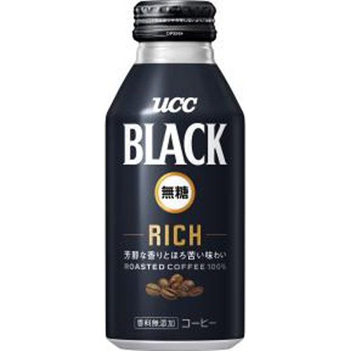 ＵＣＣ ブラック無糖ＲＩＣＨ Ｂ缶３７５ｇ 【新商品 3/4 発売】 △ 【購入入数２４個】