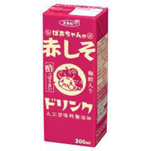 エルビー ばあちゃんの赤しそドリンク 紙２００ｍｌ □お取り寄せ品 【購入入数２４個】