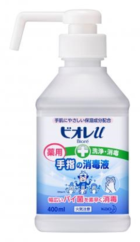 ビオレＵ 手指の消毒液 本体４００ｍｌ □お取り寄せ品 【購入入数１２個】