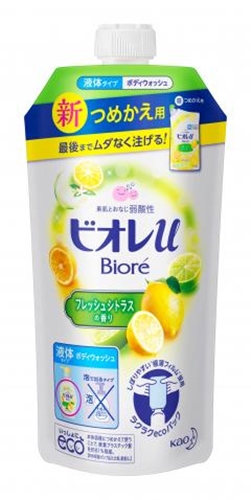 ビオレＵ フレッシュシトラスの香り 詰替３４０ｍｌ 【販売制限商品】 □お取り寄せ品 【購入入数２４個】