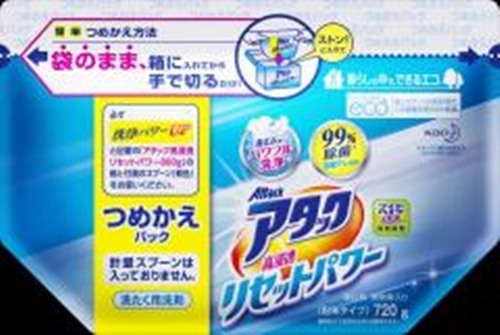 アタック 高浸透リセットパワー詰替７２０ｇ 【販売制限商品】 □お取り寄せ品 【購入入数８個】