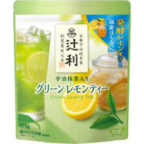 辻利 宇治抹茶入りグリーンレモンティー １７０ｇ 【新商品 3/1 発売】 【今月の特売 嗜好飲料】 □お取り寄せ品 【購入入数１２個】