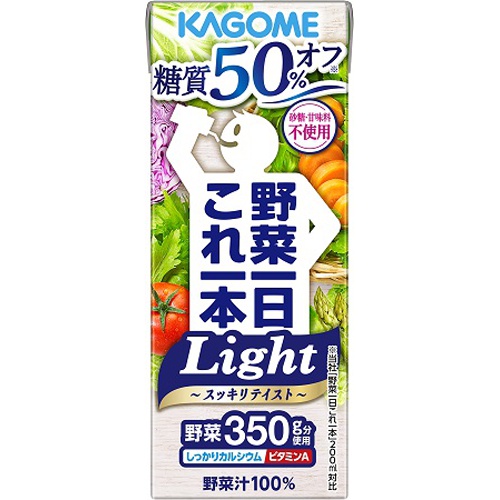 カゴメ 野菜一日これ一本Ｌｉｇｈｔ ２００ｍｌ □お取り寄せ品 【購入入数２４個】