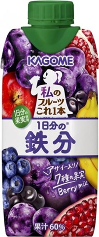 カゴメ 私のフルーツこれ一本１日分の鉄分３３０ｍｌ 【新商品 9/23 発売】  【購入入数１２個】