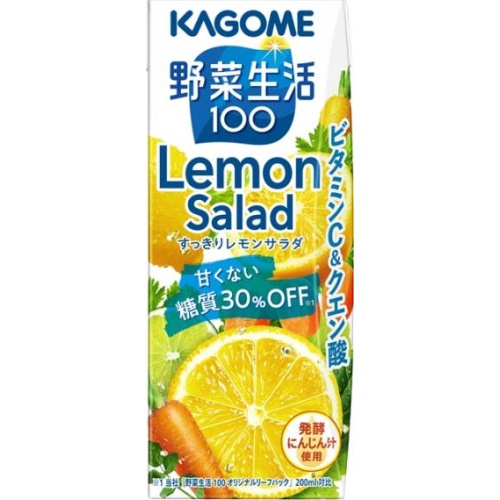 カゴメ 野菜生活１００レモンサラダ ２００ｍｌ 【新商品 4/8 発売】  【購入入数１２個】