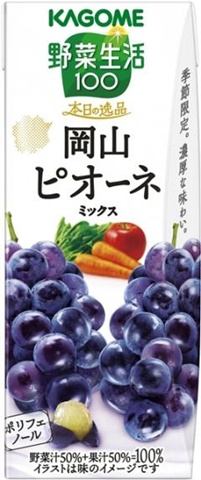 カゴメ 本日の逸品岡山ピオーネミックス １９５ｍｌ 【新商品 10/21 発売】 □お取り寄せ品 【購入入数２４個】