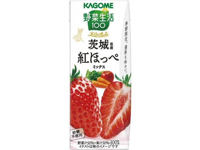 カゴメ 野菜生活茨城県産紅ほっぺミックス１９５ｍｌ 【新商品 11/18 発売】 □お取り寄せ品 【購入入数２４個】