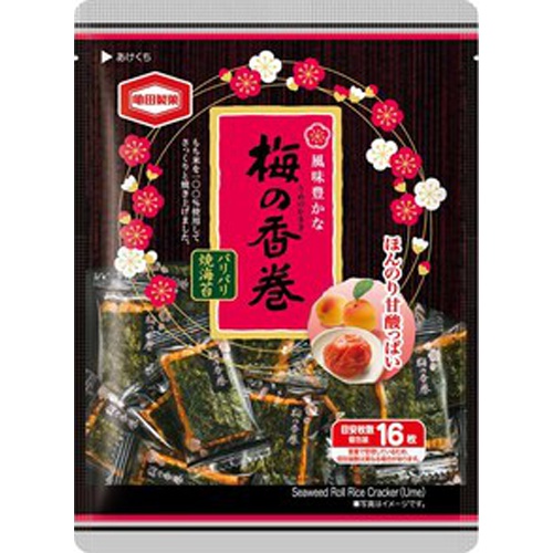 亀田 梅の香巻 １６枚 【今月の特売 菓子】 △ 【購入入数１２個】