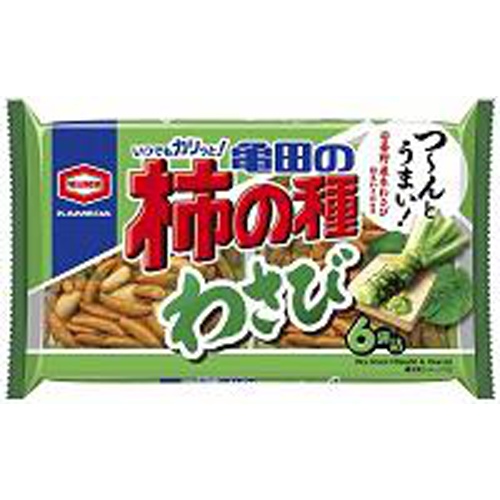 亀田 柿の種わさび ６袋詰１６４ｇ 【今月の特売 菓子】 △ 【購入入数１２個】