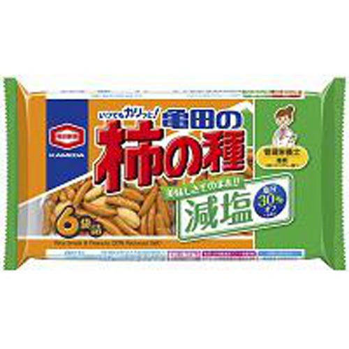亀田製菓 減塩柿の種 ６袋詰１６４ｇ □お取り寄せ品 【購入入数１２個】