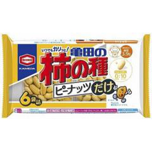 亀田 柿の種 ピーナッツだけ６袋詰１３５ｇ 【今月の特売 菓子】 □お取り寄せ品 【購入入数１２個】
