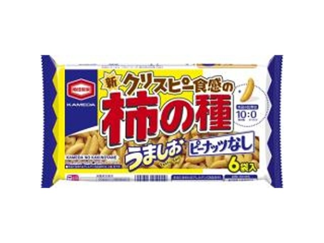 亀田 柿の種ピーナッツなし うましお６袋 【新商品 9/8 発売】 □お取り寄せ品 【購入入数１２個】