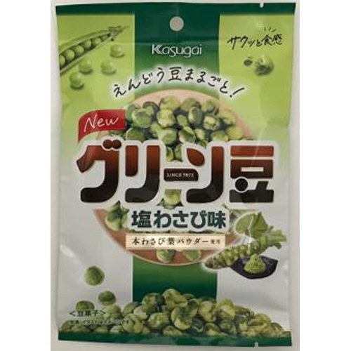 春日井製菓 Ｓグリーン豆 塩わさび味７３ｇ □お取り寄せ品 【購入入数２４個】