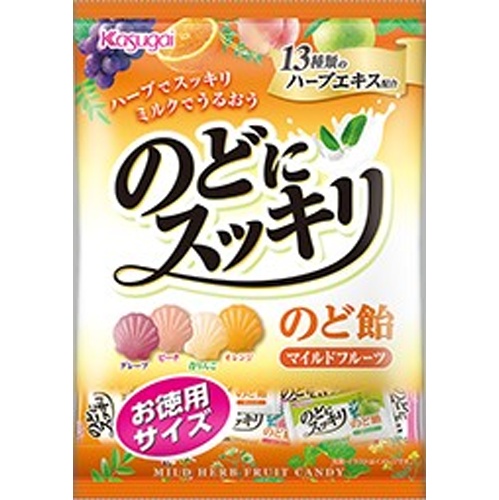 春日井製菓 のどにスッキリマイルドフルーツ徳用２６９ｇ 【新商品 3/31 発売】 □お取り寄せ品 【購入入数１２個】