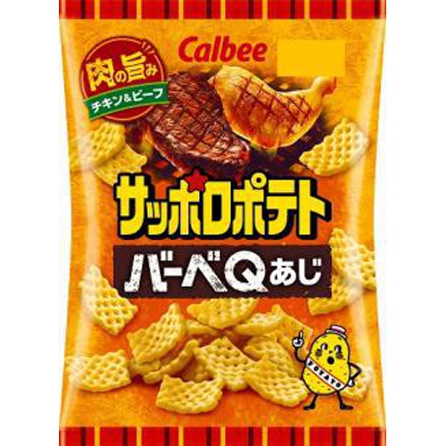 カルビー サッポロポテト バーベＱあじ７２ｇ △ 【購入入数１２個】