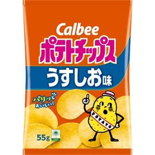カルビー ポテト うすしお味５５ｇ 【新商品 7/21 発売】 △ 【購入入数１６個】