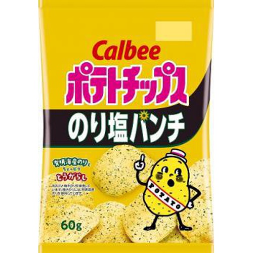 カルビー ポテト のり塩パンチ６０ｇ △ 【購入入数１２個】