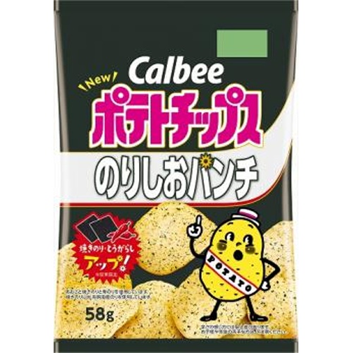 カルビー ポテトチップス のりしおパンチ５８ｇ □お取り寄せ品 【購入入数１２個】