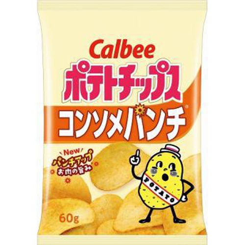 カルビー ポテト コンソメパンチ６０ｇ 【今月の特売 菓子】 △ 【購入入数１２個】