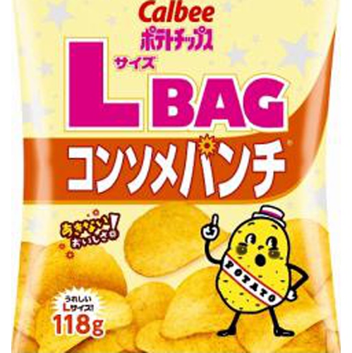 カルビー ポテトＬサイズＢＡＧコンソメ１１８ｇ □お取り寄せ品 【購入入数１２個】