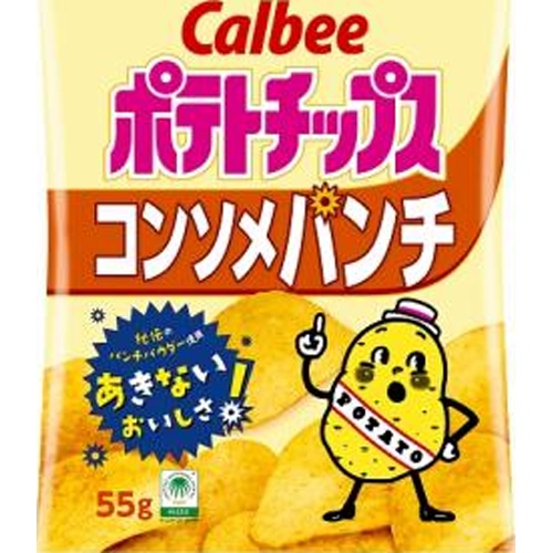 カルビー ポテト コンソメパンチ５５ｇ 【新商品 7/21 発売】 △ 【購入入数１６個】