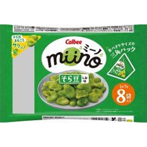 カルビー ｍｉｉｎｏそら豆しお味三角パック５６ｇ 【新商品 4/21 発売】  【購入入数１２個】