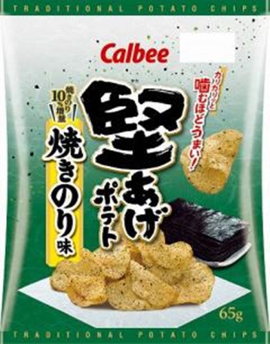 カルビー 堅あげポテト 焼きのり味６５ｇ △ 【購入入数１２個】