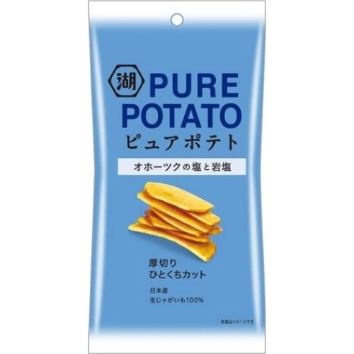 湖池屋 スリムピュアポテトオホーツクの塩と岩塩 △ 【購入入数６個】