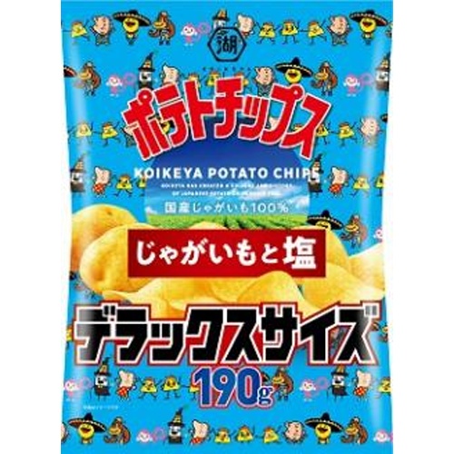 特価品セ 湖池屋 ポテト お菓子・駄菓子 | じゃがいも塩デラックス190g 応援グッズ