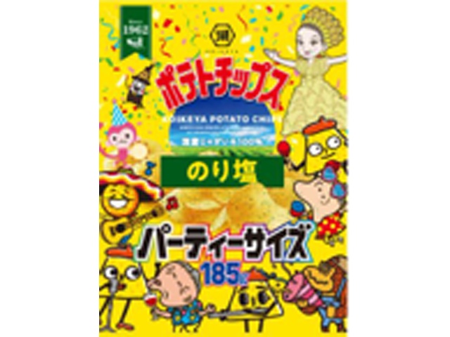 湖池屋 ポテト のり塩パーティーサイズ１８５ｇ 【新商品 11/3 発売】 □お取り寄せ品 【購入入数１２個】