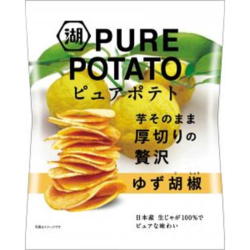 湖池屋 ピュアポテト ゆず胡椒５２ｇ 【新商品 3/10 発売】 △ 【購入入数１２個】