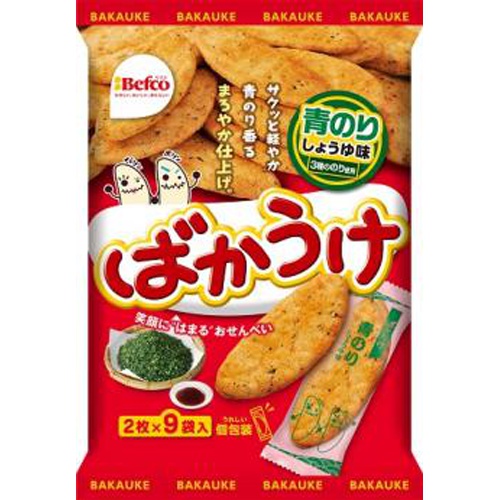 栗山米菓 １８枚ばかうけ青のり 【今月の特売 菓子】 【購入入数１２個】