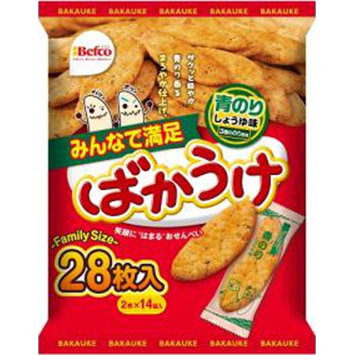 栗山米菓 ２８枚ばかうけ青のり 【今月の特売 菓子】 □お取り寄せ品 【購入入数１２個】