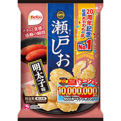 栗山米菓 瀬戸しお 明太子味７２ｇ 【新商品 / 発売】【数量限定】 【今月の特売 調味料】 【購入入数１２個】