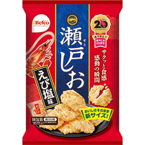 栗山米菓 瀬戸しお えび塩味７６ｇ 【今月の特売 菓子】 □お取り寄せ品 【購入入数１２個】