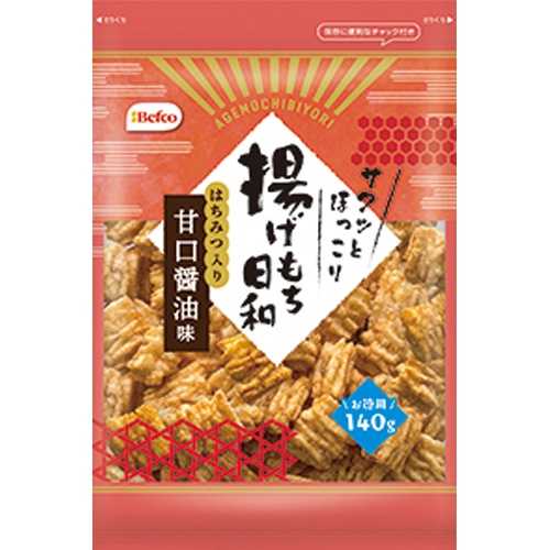 栗山米菓 １４０ｇ揚げもち日和甘口醤油味 【新商品 3/18 発売】 □お取り寄せ品 【購入入数１２個】