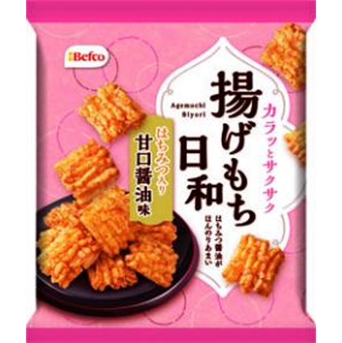 栗山米菓 揚げもち日和（甘口醤油味）６５ｇ 【新商品 3/31 発売】 【今月の特売 菓子】 □お取り寄せ品 【購入入数１６個】