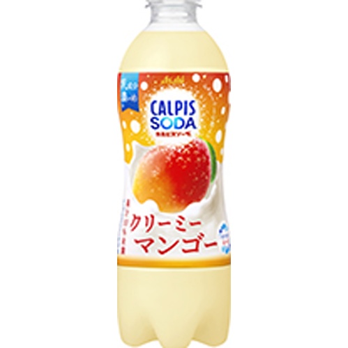 カルピスソーダ クリーミーマンゴー Ｐ５００ｍｌ 【新商品 4/29 発売】 【今月の特売 飲料水】 【購入入数２４個】