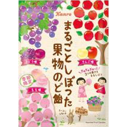 カンロ まるごとしぼった果物のど飴 ８０ｇ 【新商品 3/25 発売】 △ 【購入入数６個】