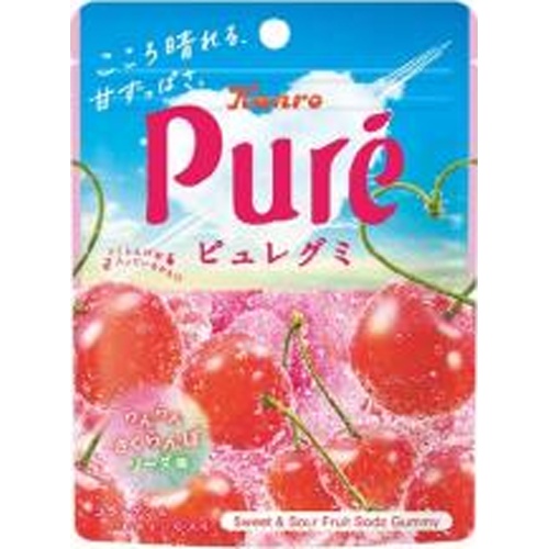 カンロ ピュレグミ らんらんさくらんぼソーダ５２ｇ 【新商品 3/31 発売】 △ 【購入入数６個】
