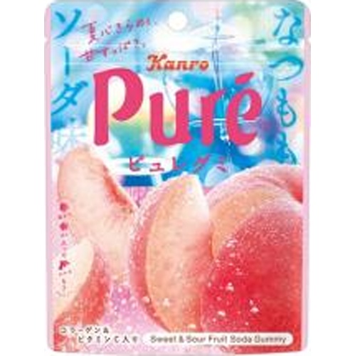 カンロ ピュレグミ なつももソーダ５２ｇ 【新商品 6/16 発売】 □お取り寄せ品 【購入入数７２個】
